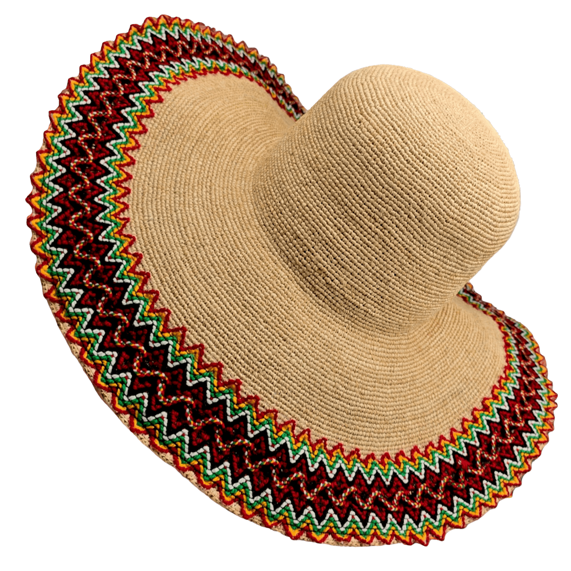 Ajoutez une touche de charme estival à votre look avec ce chapeau en raphia crocheté beige, délicatement orné d'une passementerie. Idéal pour les journées ensoleillées et les escapades estivales, cet accessoire combine confort et élégance avec ses détails raffinés. Parfait pour compléter votre tenue avec une note de style naturel et sophistiqué.